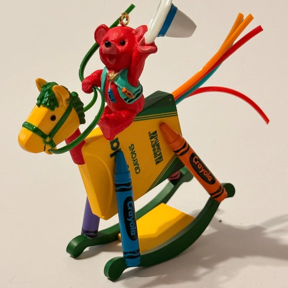 Hallmark Keepsake Crayola Crayon Ornaments Lot 1989-1997 Collector Series 7pc